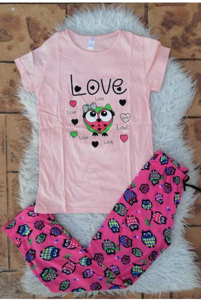 Pijama dama Bufnita Love Roz