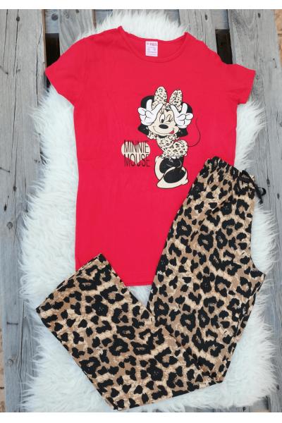 Pijama dama Leopard Cool Minnie rosu