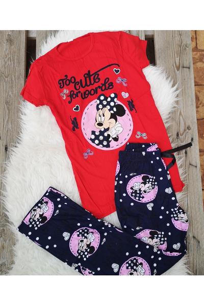 Pijama dama Minnie cute rosu
