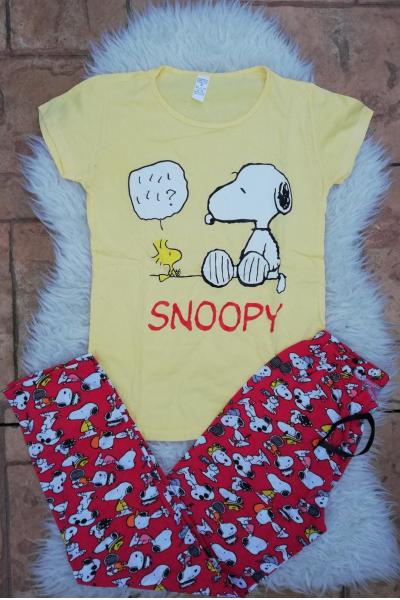 Pijama dama Snoopy Smart Galben