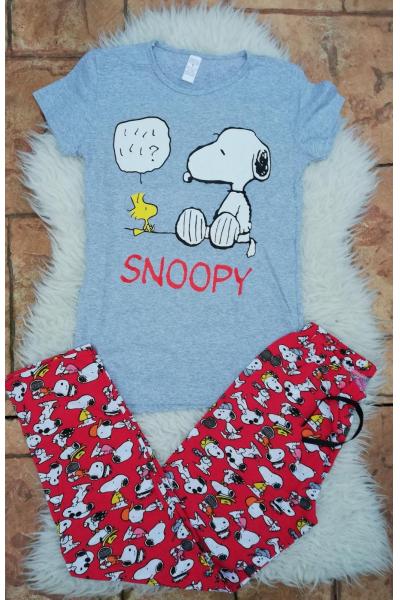 Pijama dama Snoopy Smart Gri