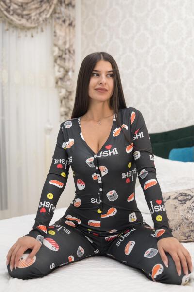 Pijama dama tip salopeta Sushi