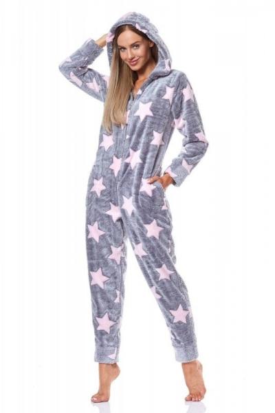 Pijama de dama tip salopeta 9151_K_PRN gwiazdy XL