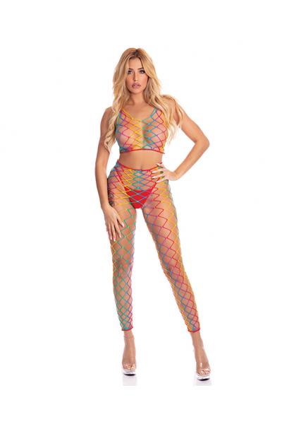 Set 2 Piese Lenjerie Bodystocking Multicolor OS