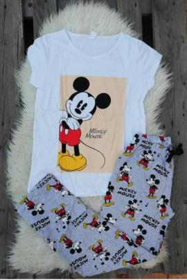Pijama dama Disney Mickey alb