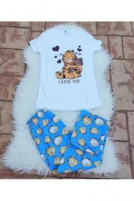 Pijama dama Garfield Heart alb