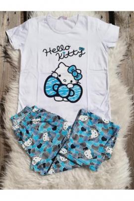 Pijama dama Hello Kitty albastru