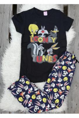 Pijama dama Junior Looney Toons negru
