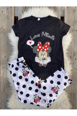 Pijama dama Love Minnie negru