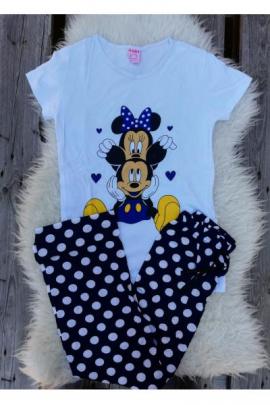 Pijama dama Mickey Club alb