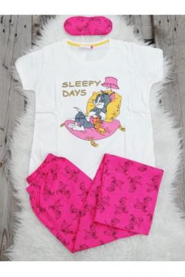 Pijama dama Tom & Jerry alb