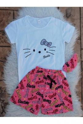 Pijama scurta Barbie & Hello Kitty