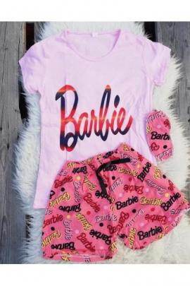 Pijama scurta Barbie roz