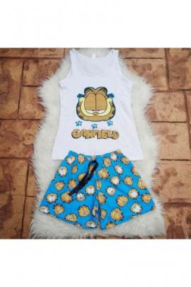 Pijama scurta Garfield albastru